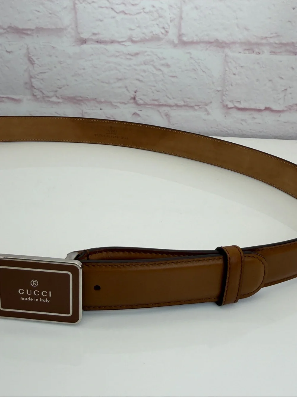 Gucci Mens Leather Trademark Logo Belt 295337 110/44”